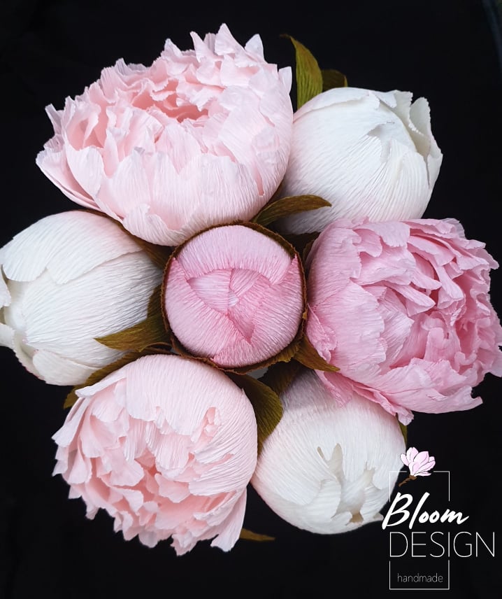 papírvirág dekoráció krepp virág