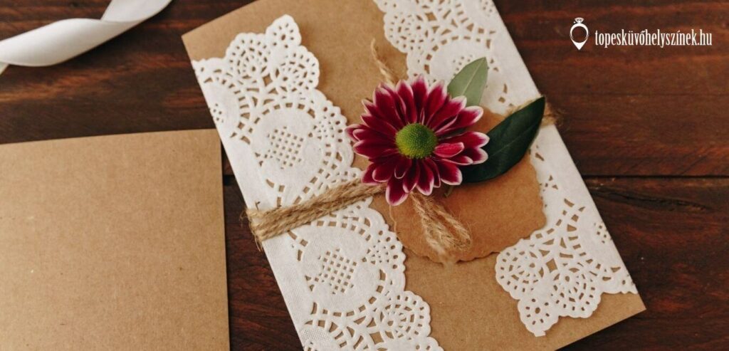 vintage esküvői meghívó